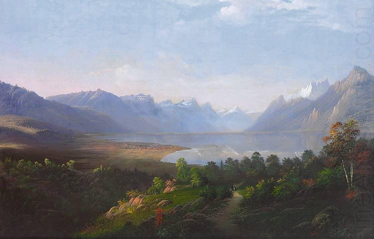 August Ludwig Erhard Boll Blick auf den Genfer See china oil painting image